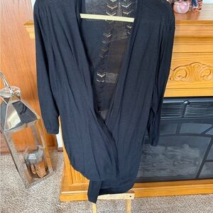 Maurices Black Open-Front Cardigan